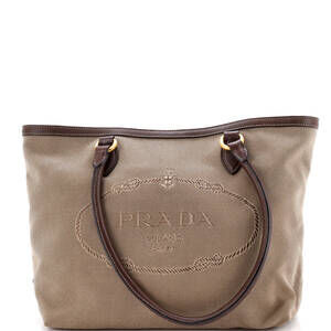 Prada Logo Open Tote Canvas Medium #224254P88B